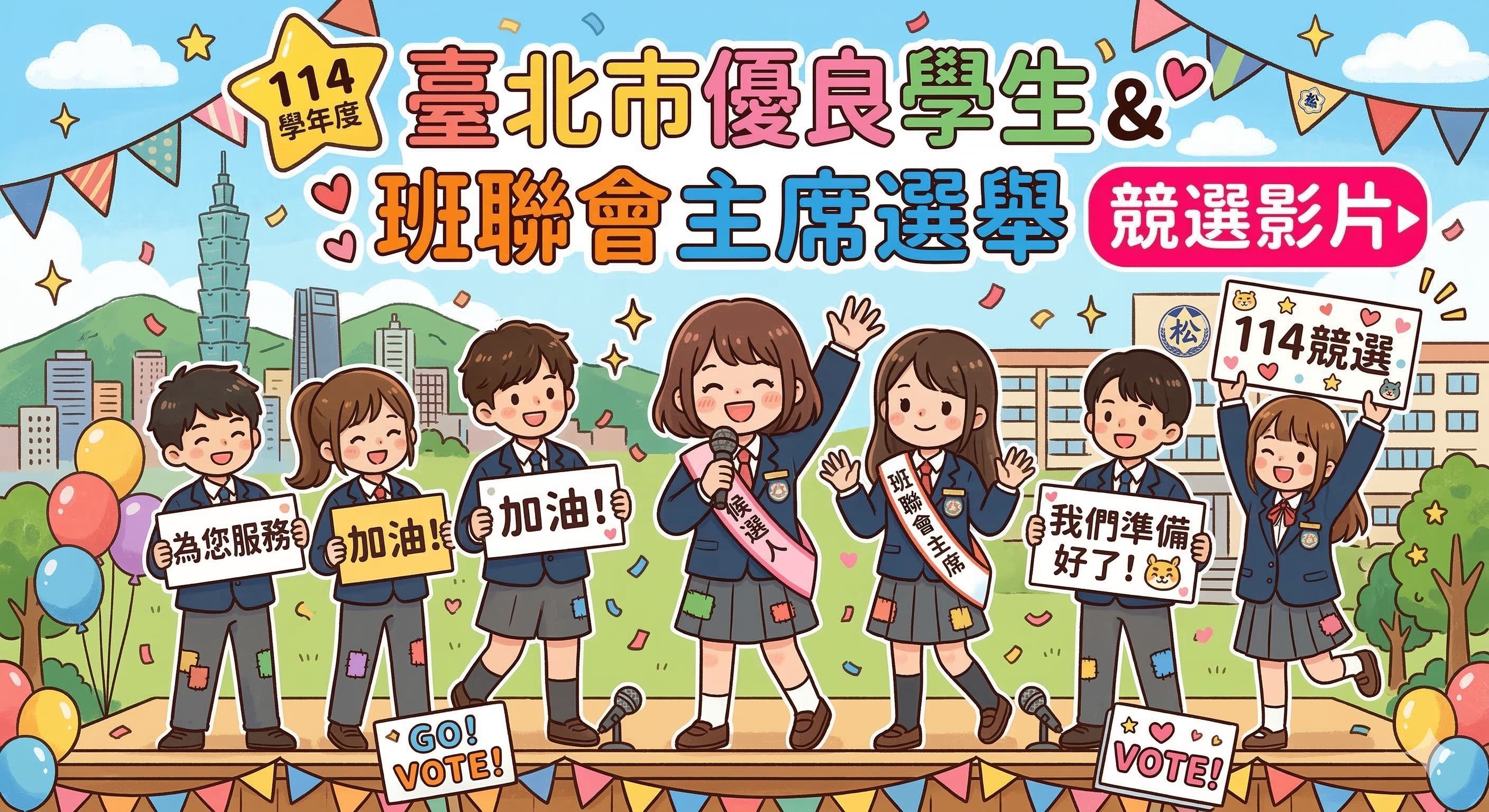114 學年度臺北市優良學生與班聯會主席選舉競選影片